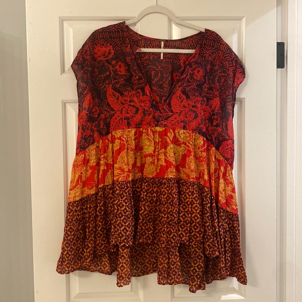 Free people patterned tunic